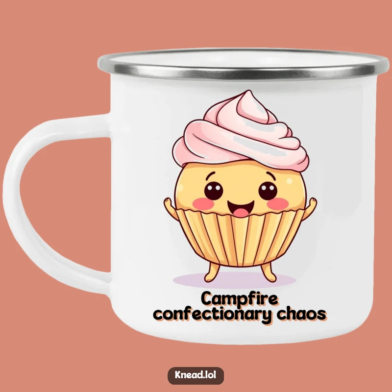 Funny Cupcake Jiggle Camping Mug: Sweet Adventures, Perfect Outdoor Dessert Gift!