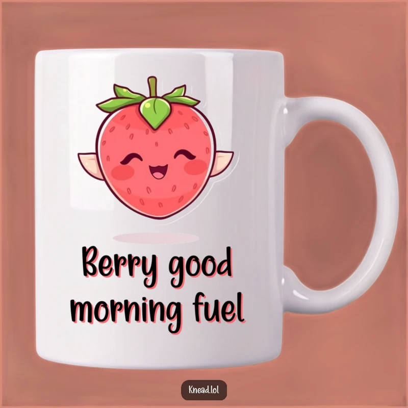 Funny Giggling Strawberry Mug - Joyful Fruit Character Design, Perfect Funny Gift