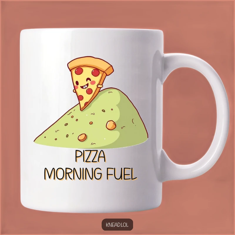 Funny Pizza Slice Mug: Rolling Downhill Character, Perfect Humorous Gift for Pizza Lovers
