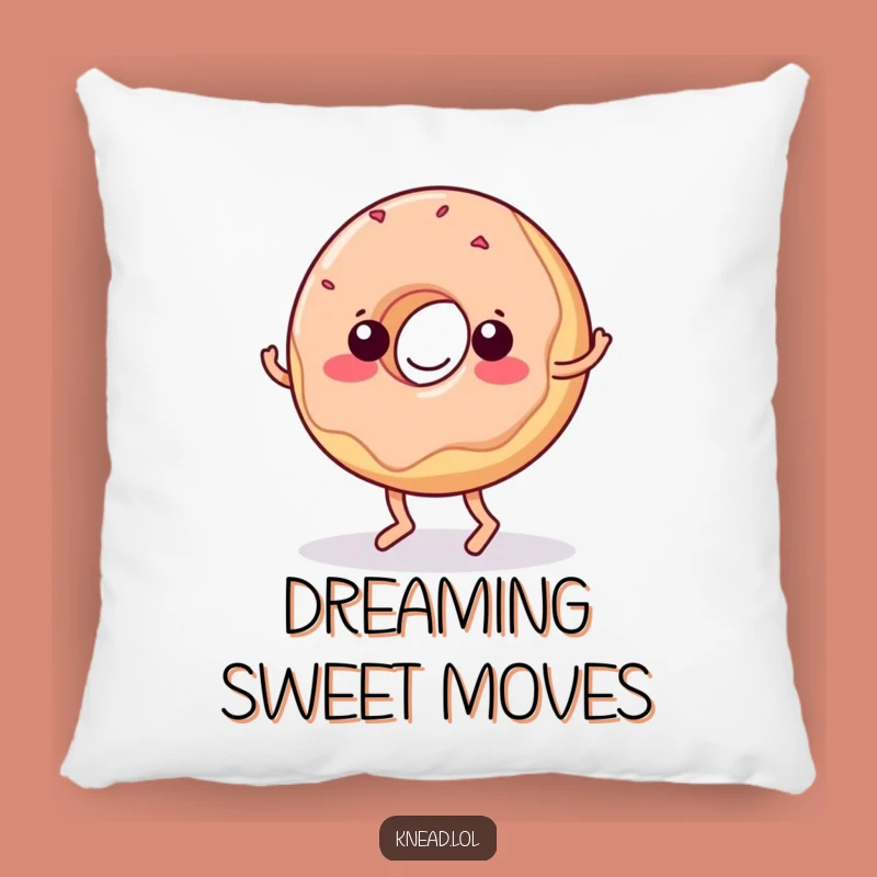 Funny Dancing Donut Pillow: Cozy Treat Accent for Comical Gifts