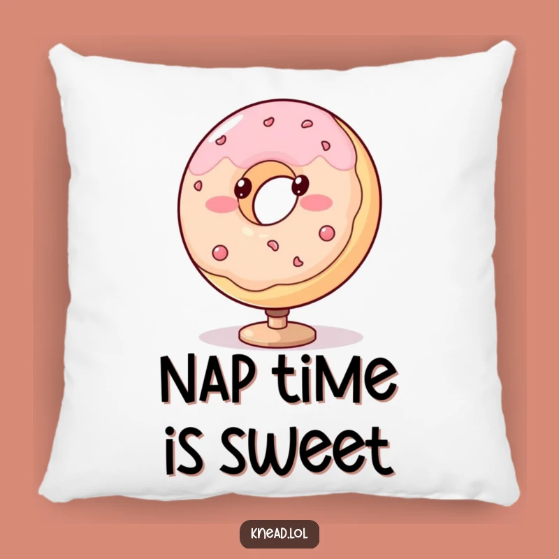 Funny Blushing Donut Pillow - Cozy Spinning Treat Cushion, Sweet Funny Gift