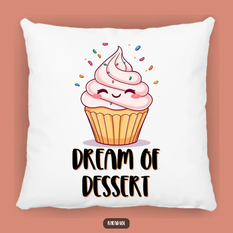 Funny Winking Cupcake Pillow: Cozy Dessert Cushion, Perfect Humorous Comfort Gift
