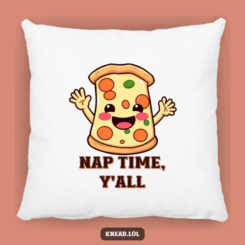 Funny Pizza Slice Pillow: Soft Waving Character, Comfy & Cute Gift