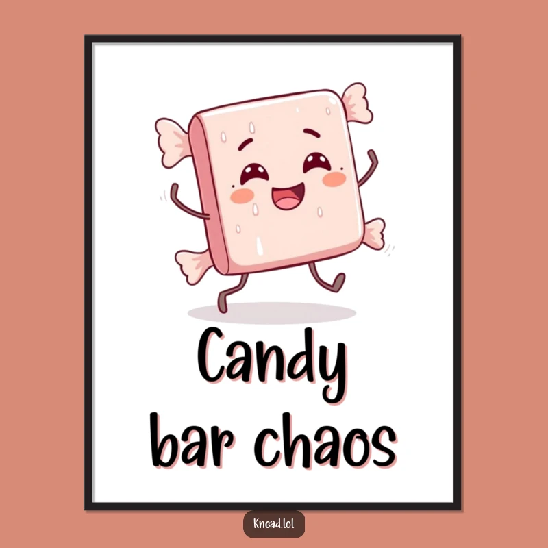Funny Candy Bar Digital Art: Stumbling Character, Instant Joy Download