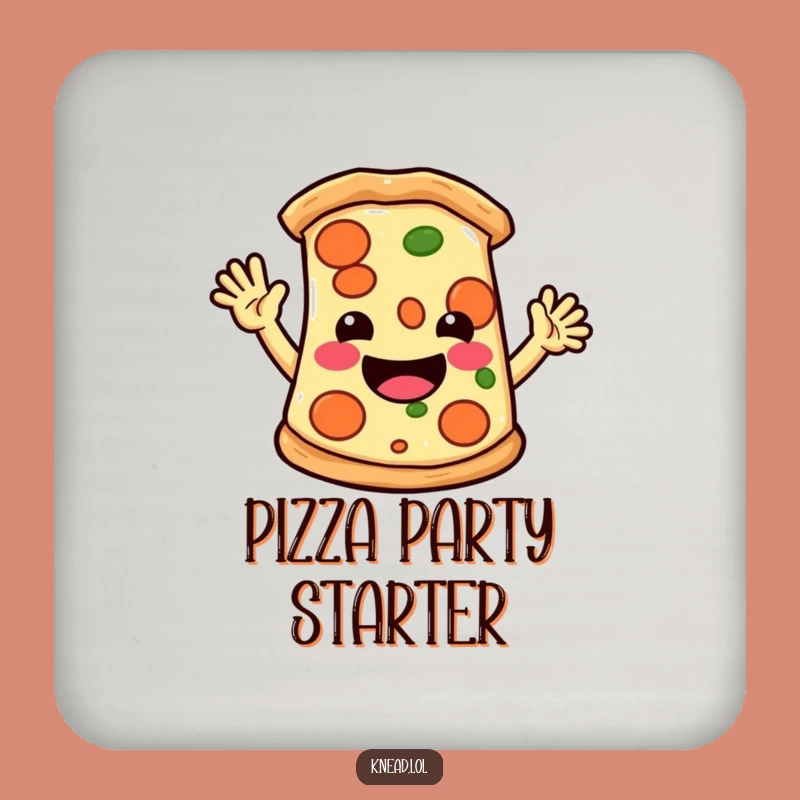 Funny Pizza Slice Coaster: Waving Art, Protect Surfaces Gift