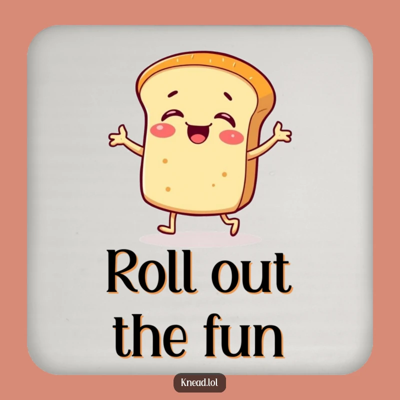 Funny Bread Roll Coaster: Giggling Art, Protect Surfaces Gift