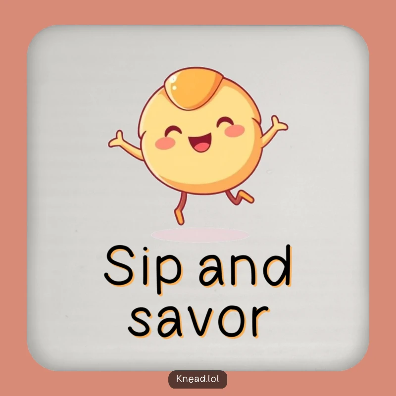 Funny Croissant Legs Drink Coaster: Joyful Pastry Protection, Perfect Humorous Table Gift