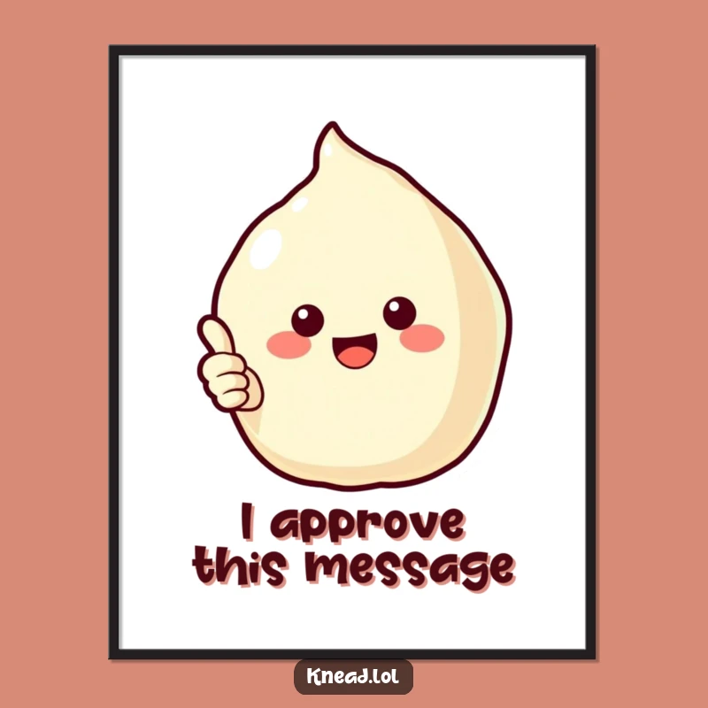 Funny Puffy Pastry Poster: Cheerful Baker Art, Perfect Humorous Wall Decor Gift