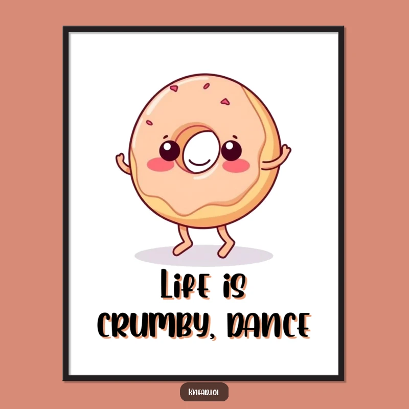 Free Printable Donut Wall Art: Funny Dancing Treat Decor, Sweet Downloadable Art