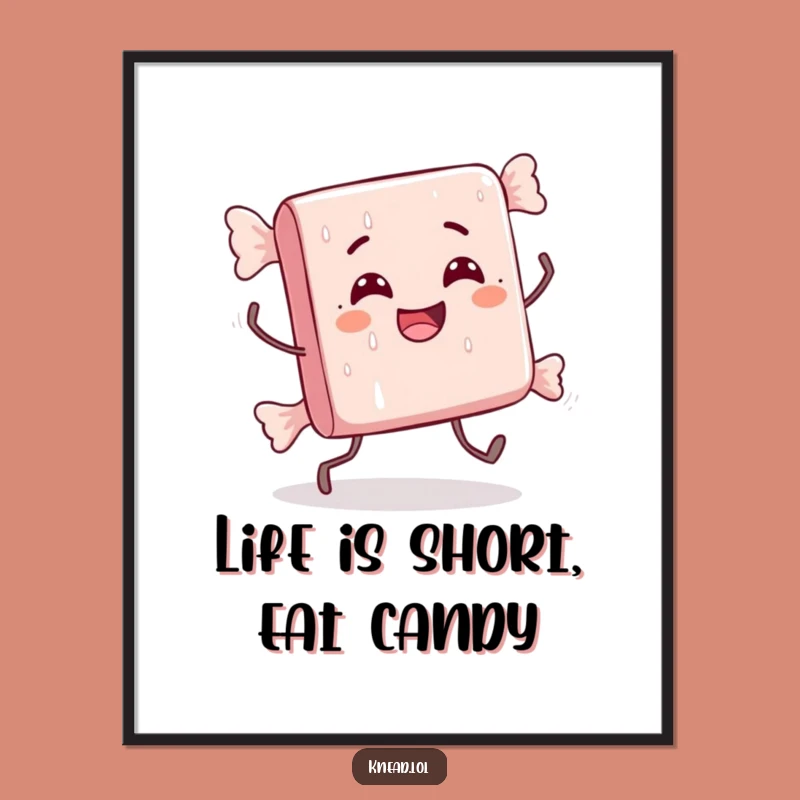 Funny Free Printable Candy Bar Wall Art: Awkward Treat Character for Playful Decor