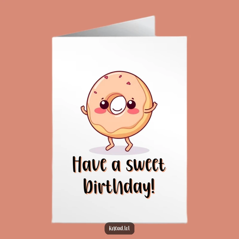 Free Printable Donut Birthday Card: Funny Dancing Treat Downloadable Gift for Foodies