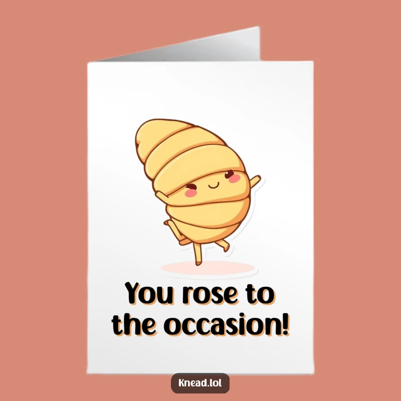 Free Printable Croissant Congrats Card: Pastry Flip for Exciting Achievements