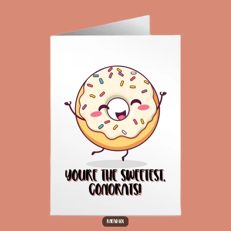 Free Printable Donut Congrats Card: Sprinkled Downloadable Gift for Big Wins