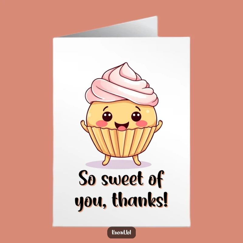 Free Printable Cupcake Thank You Card: Funny Jiggling Thanks Downloadable Gift