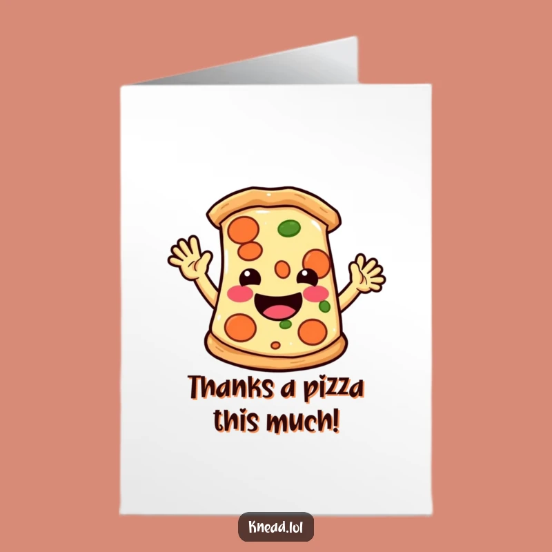 Free Printable Pizza Thank You Card: Express Gratitude with a Cheesy Foodie Design