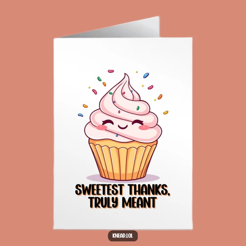 Free Printable Cupcake Thank You Card: Witty Downloadable Gift of Gratitude