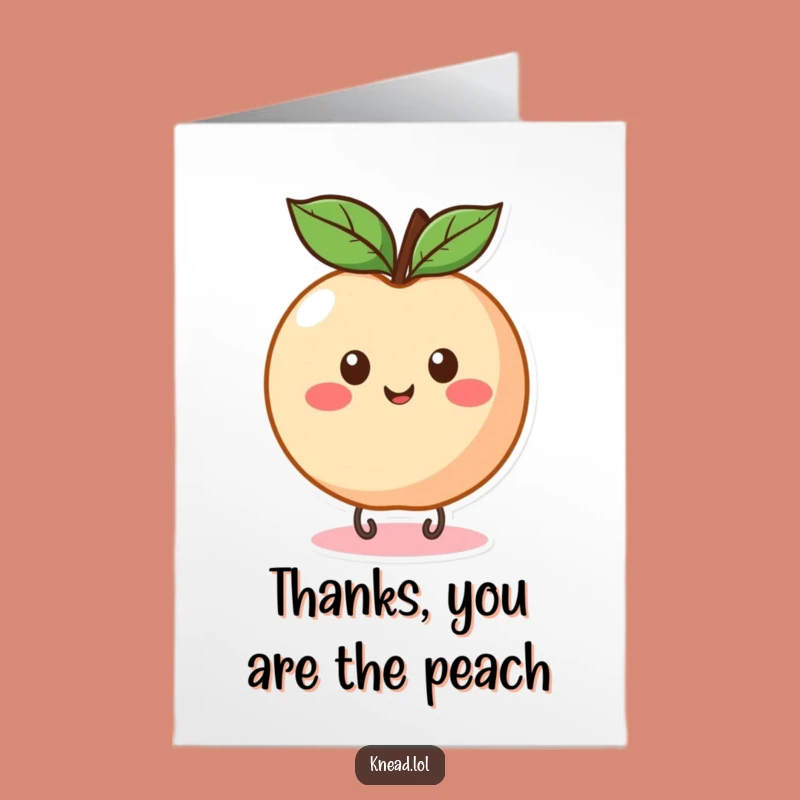 Free Printable Peach Thank You Card: Funny Bouncing Gratitude Downloadable Gift