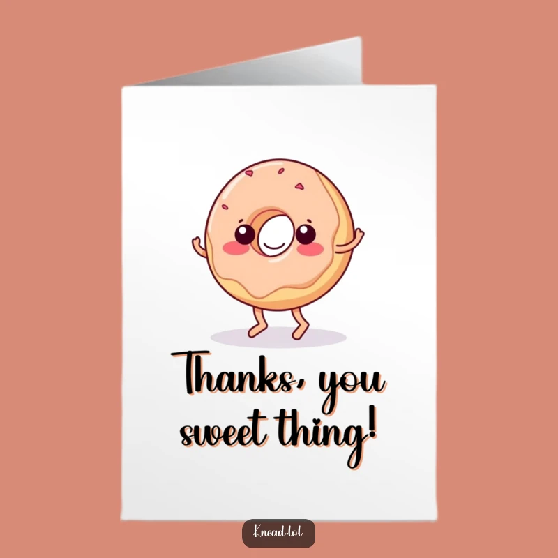 Free Printable Donut Thank You Card: Dancing Treat for Your Appreciation Download