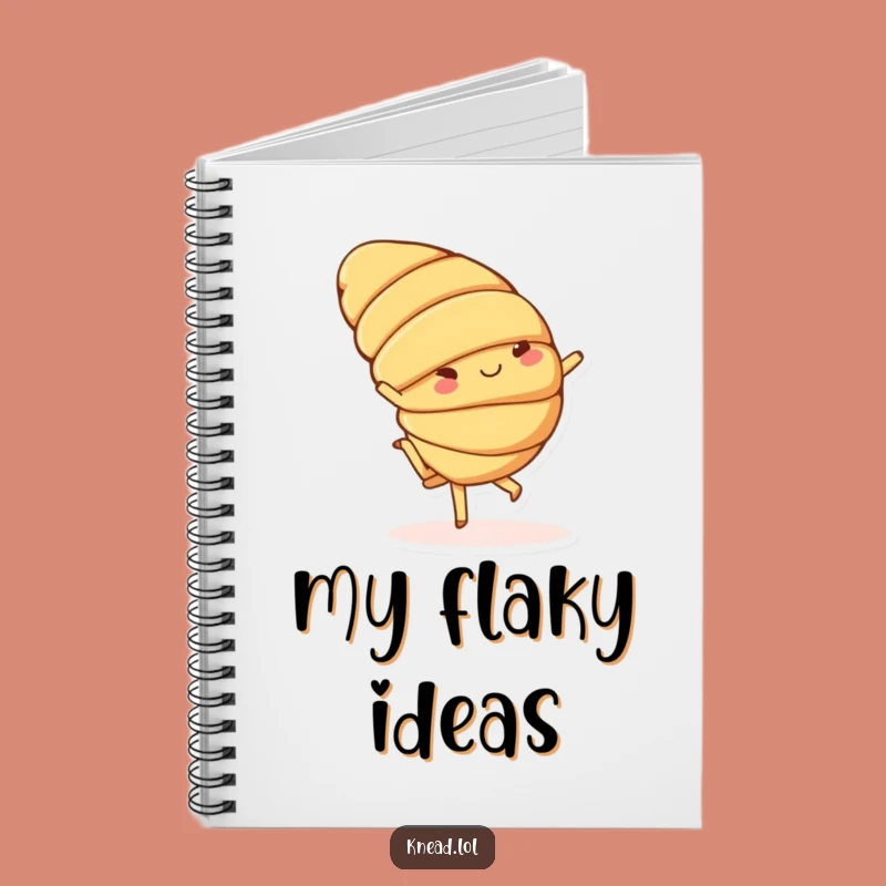 Funny Croissant Notebook: Cartwheeling Cover, Perfect Jotting Gift