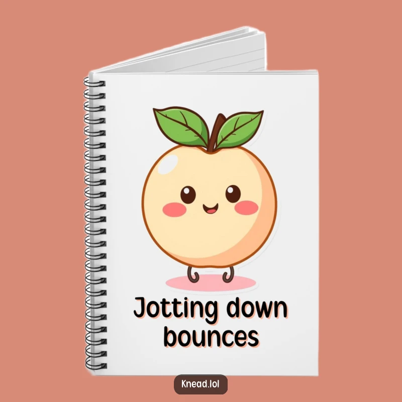 Funny Peach Bounce Notebook: Jot Down Happy Ideas, Perfect Fruit Gift!
