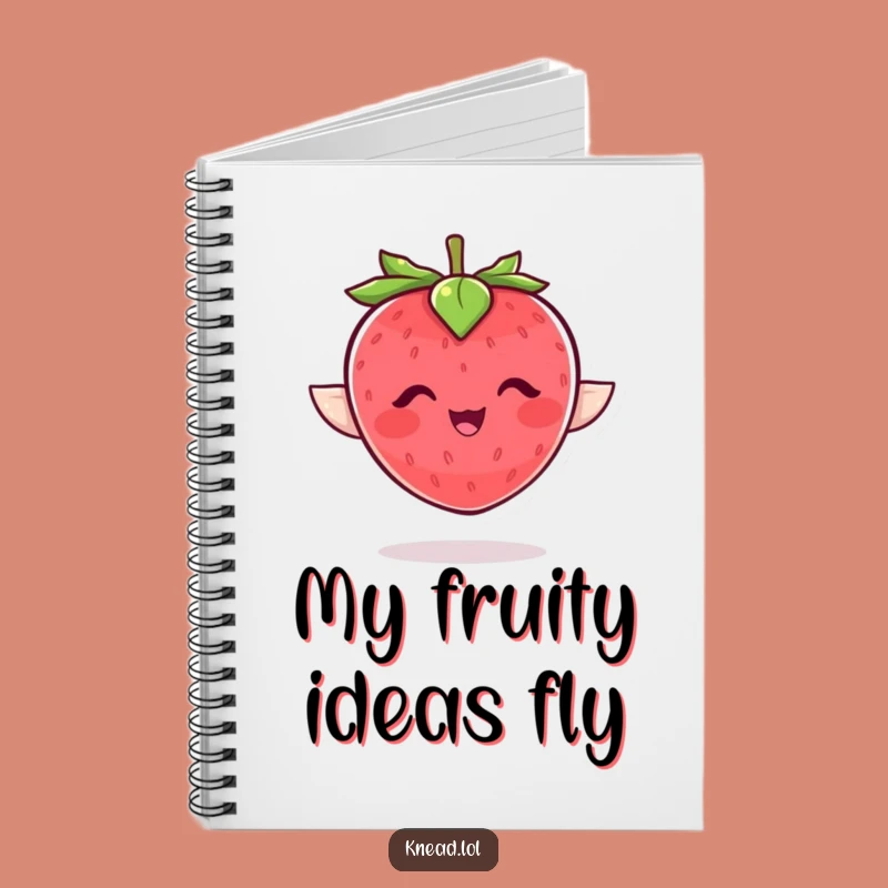 Funny Giggling Strawberry Notebook - Joyful Fruit Character Journal, Ideal Funny Gift