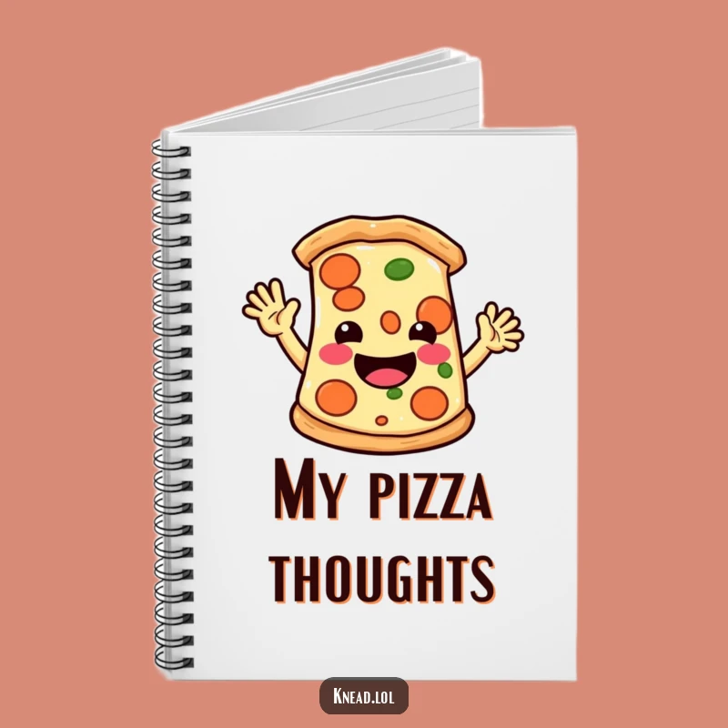 Funny Pizza Slice Notebook: Waving Cover, Perfect Jotting Gift