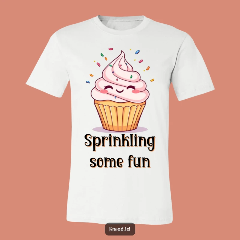 Funny Winking Cupcake T-Shirt: Juggling Sprinkles Design, Hilarious Gift for Dessert Lovers
