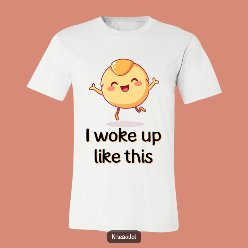 Funny Croissant Legs T-Shirt: Joyful Pastry Character Print, Hilarious Gift for Foodies