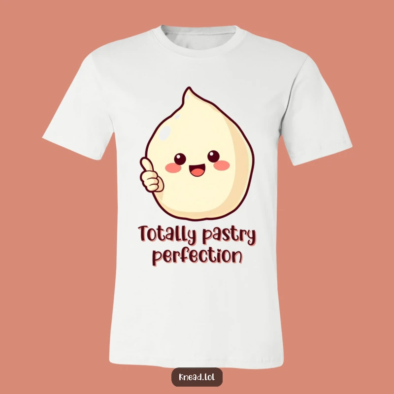 Funny Puffy Pastry T-Shirt: Cheerful Thumbs Up Design, Hilarious Gift for Foodies