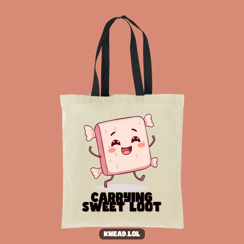 Funny Candy Bar Tote Bag: Stumbling Character, Stylish & Practical Gift