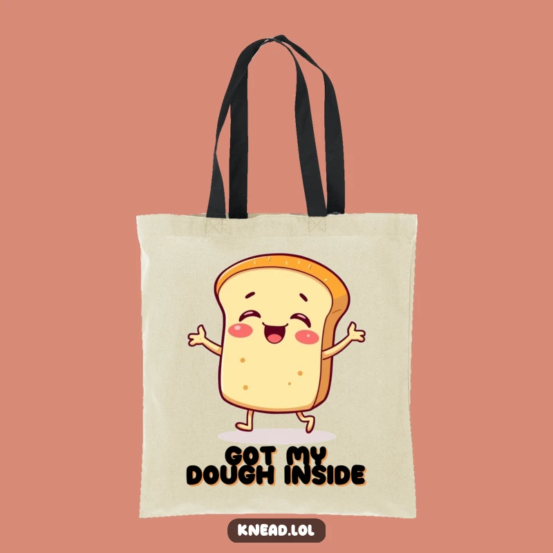Funny Bread Roll Tote Bag: Giggling Character, Stylish & Practical Gift